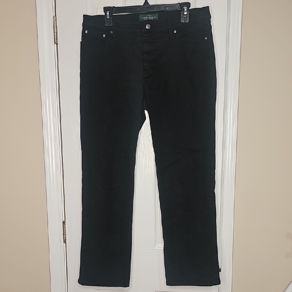 Ralph Lauren Women's‎ Straight Leg Black Jeans 14